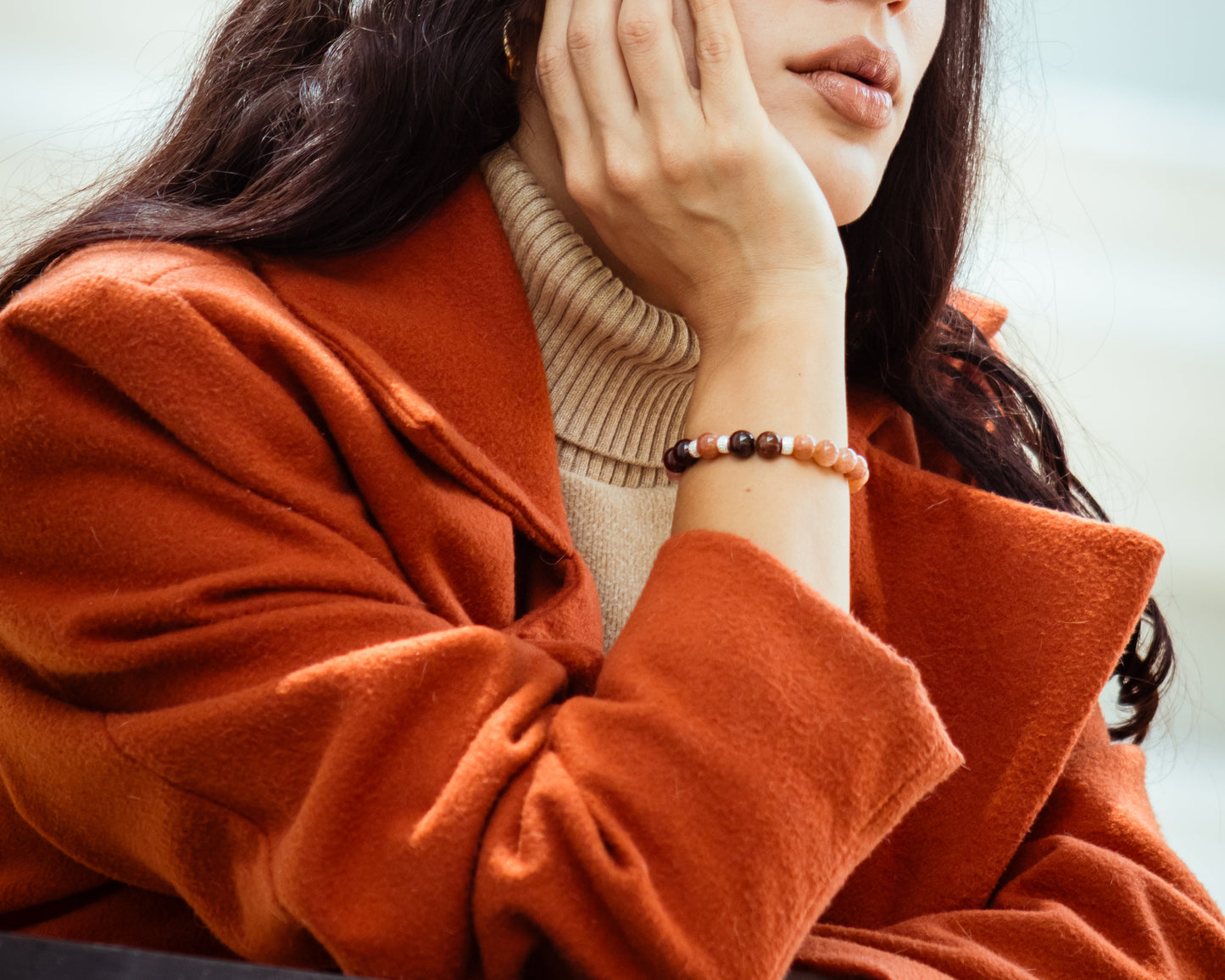 Solarium - Piedra Solar Dorada, Granate Espersatita