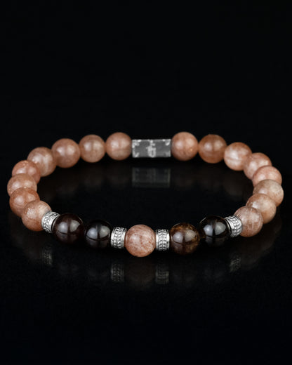 Solarium - Piedra Solar Dorada, Granate Espersatita