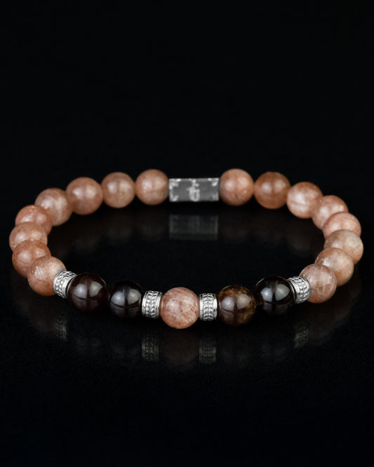 Solarium - Piedra Solar Dorada, Granate Espersatita